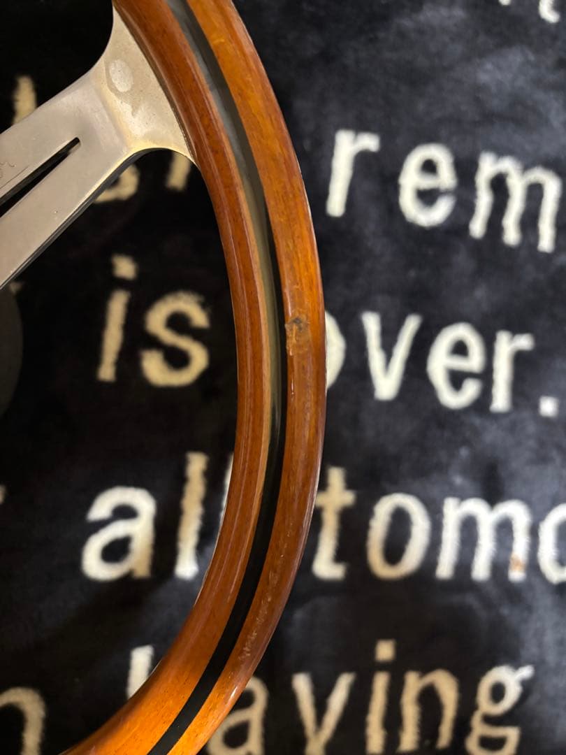 【Shinzy】ナルディ　ウッドステアリング　直径約36cm ボス付き