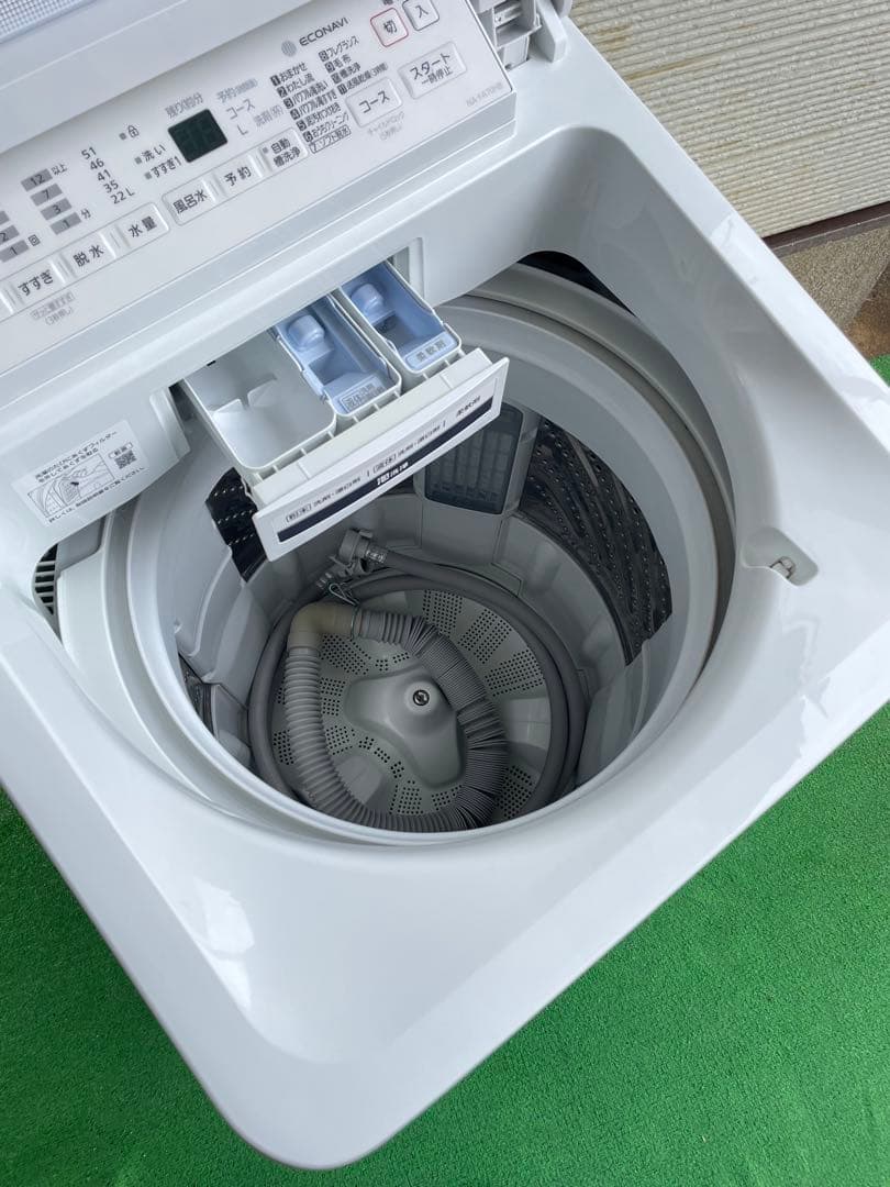 802 パナソニック 7kg洗濯機 エコナビ インバーター パワフル滝洗い搭載