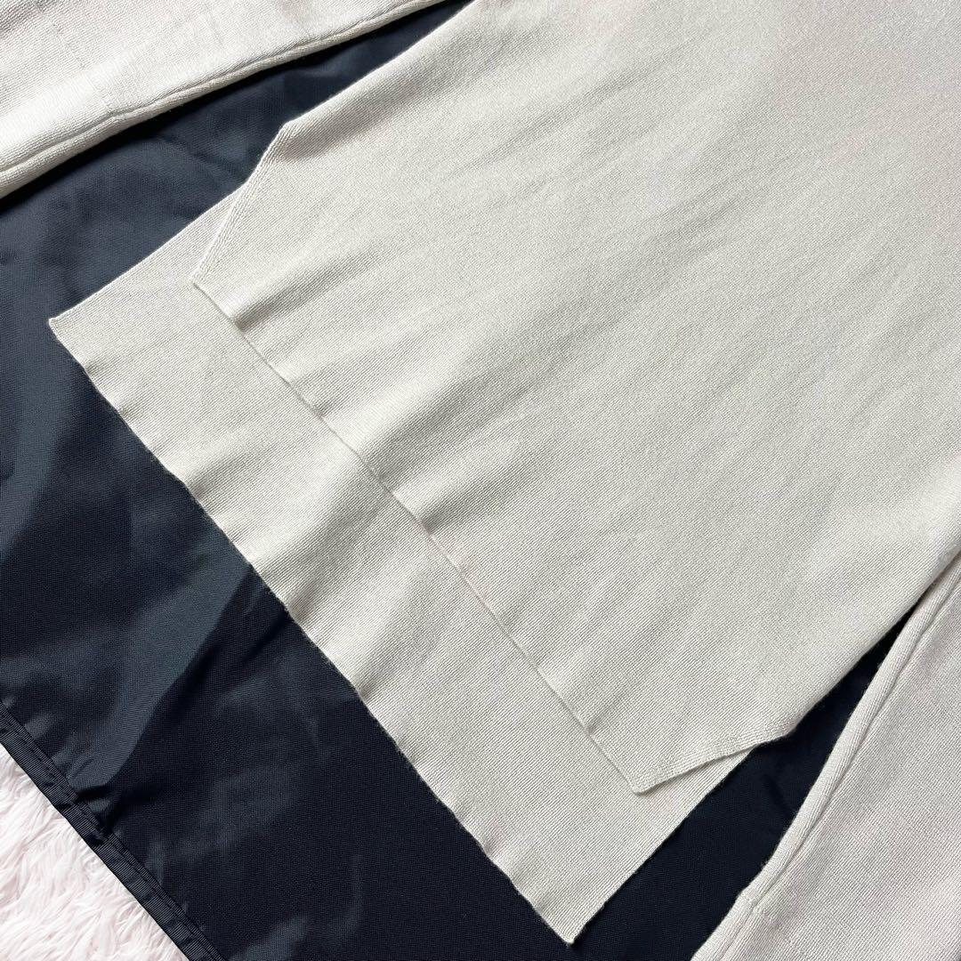 フォクシー カシミヤ カシミア シルク ニット セーター レース袖 ベージュ M