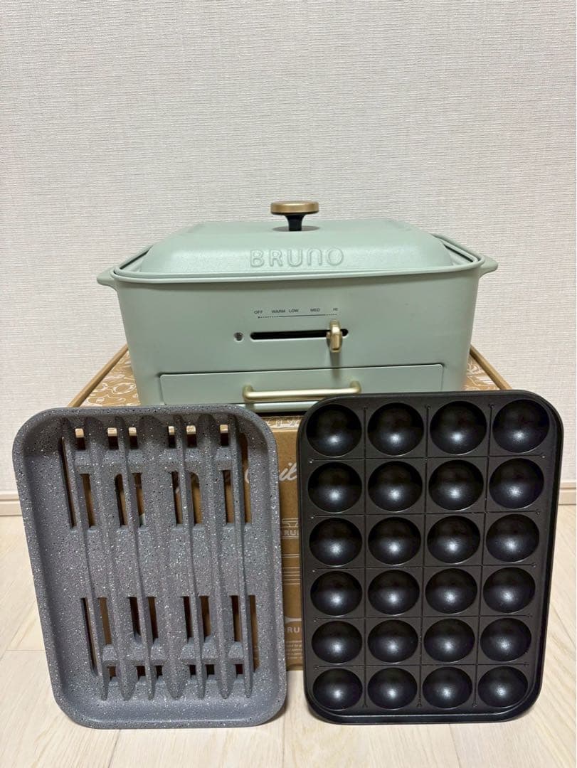 BRUNOコンパクトグリルホットプレート BOE109-GRG