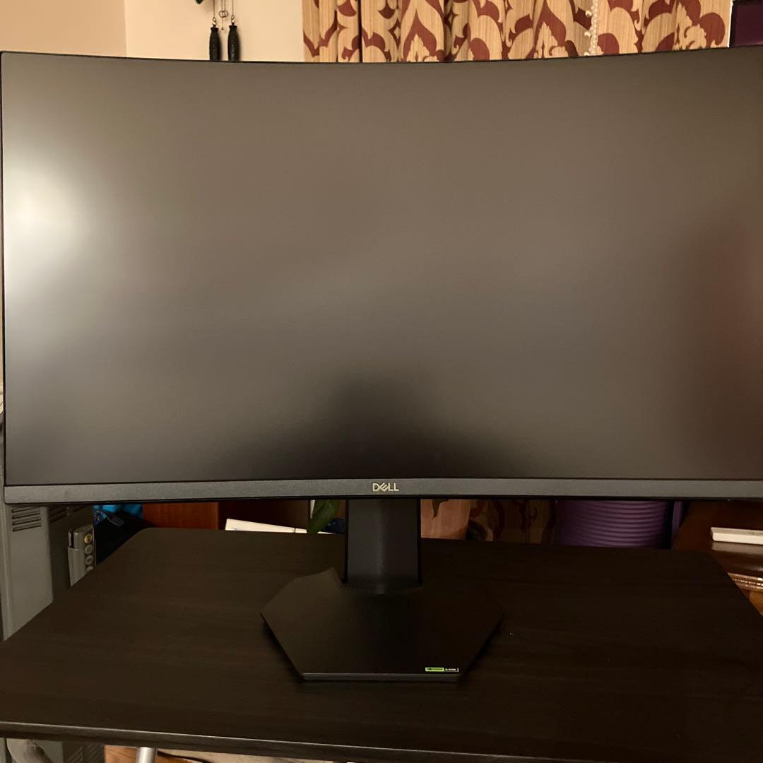 Dell S2721HGF 27インチ 曲面ゲーミングモニター1回使用保証期間内