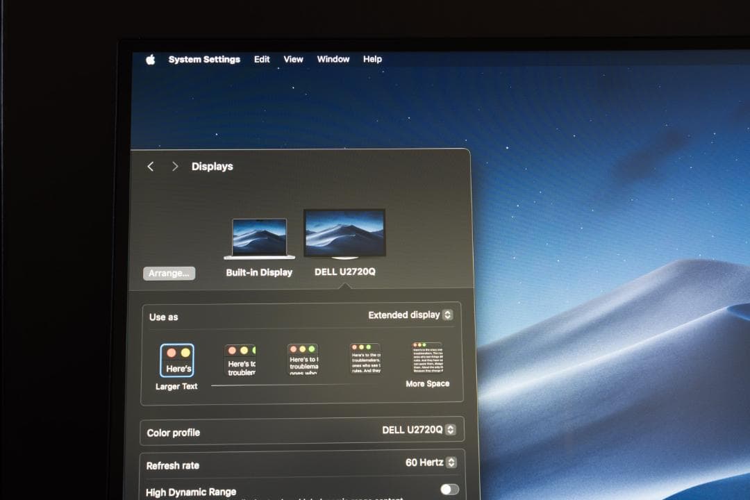 DELL U2720Q 4K デジタルハイエンドモニター