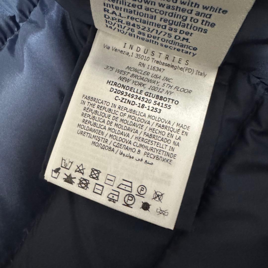 極美品 タグ付き！モンクレール HIRONDELLE イロンデール ダウンコート