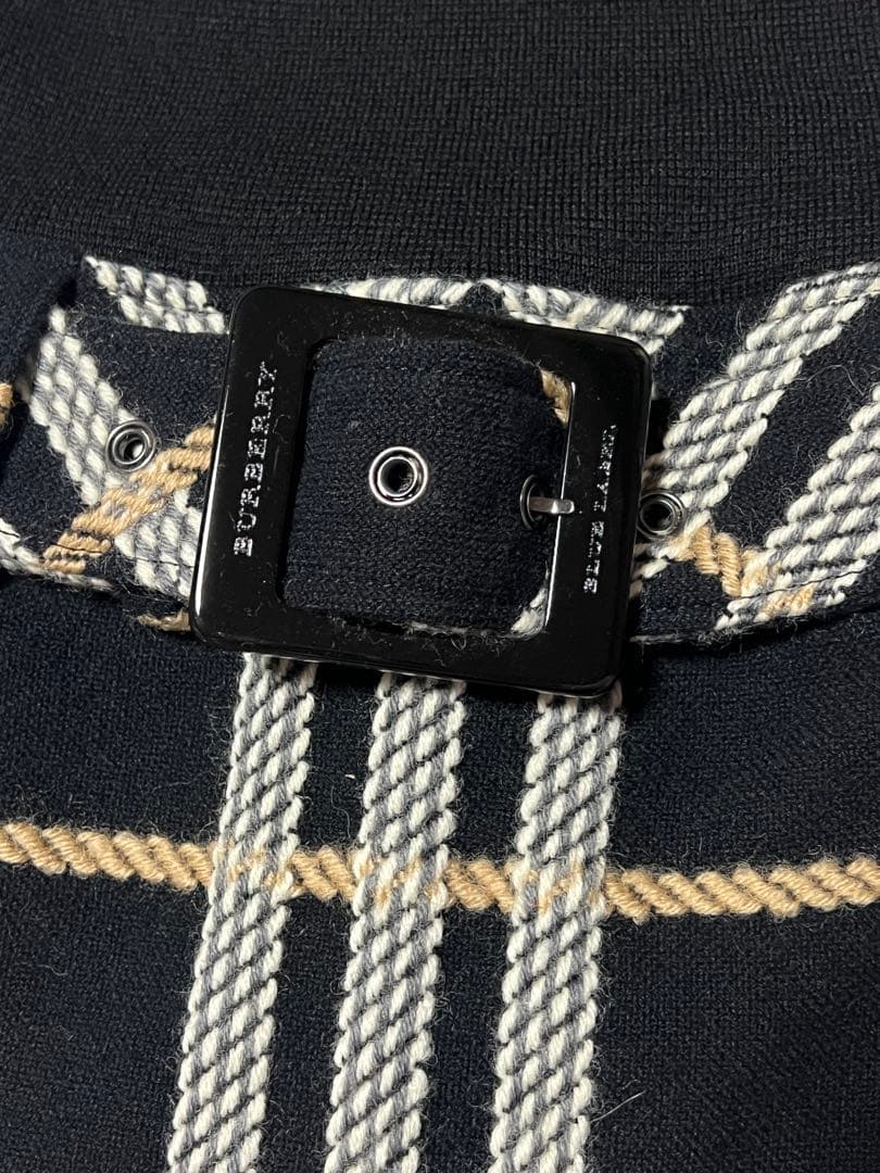 BURBERRY BLUELABEL ニットドッキングワンピース 38