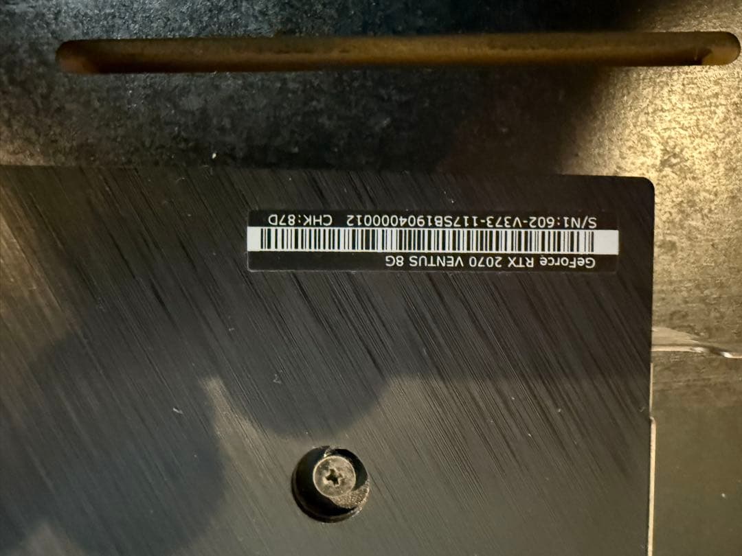 【動作品】MSI GeForce RTX 2070 VENTUS 8G グラボ