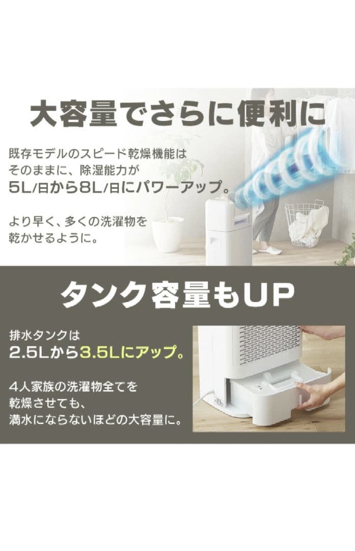 IRIS OHYAMA サーキュレーター衣類乾燥除湿機 KIJDC-K80