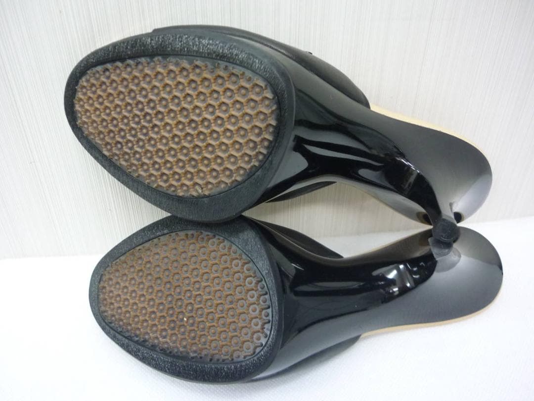 CHANEL シャネル ミュール レザー ココマーク ブラック 黒 6B a