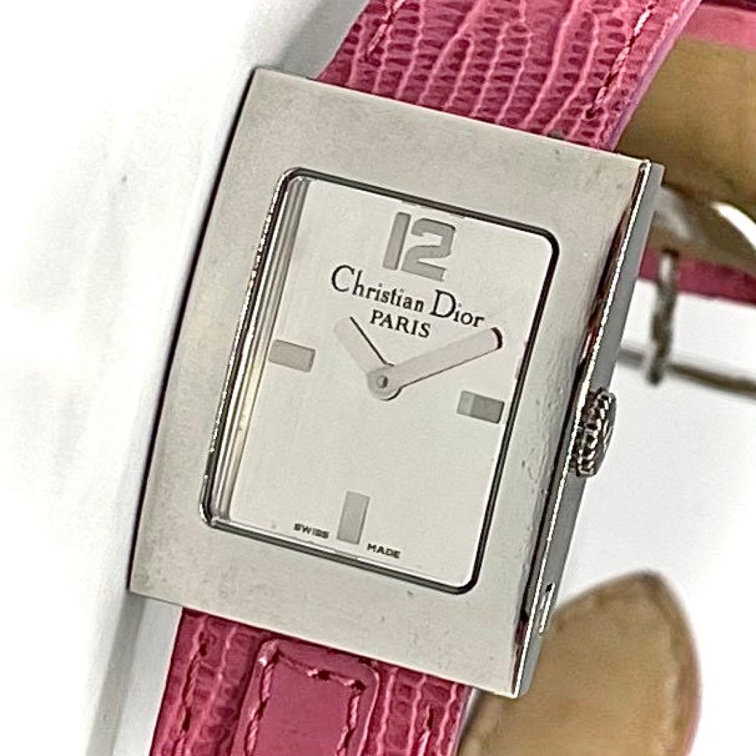 稼働品✨️Dior 腕時計 クォーツ マリス スクエア シルバー