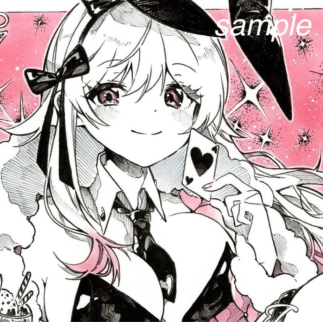 公*o様 【バニーガール】☆オリジナル手描きイラスト☆アナログイラスト☆コピック