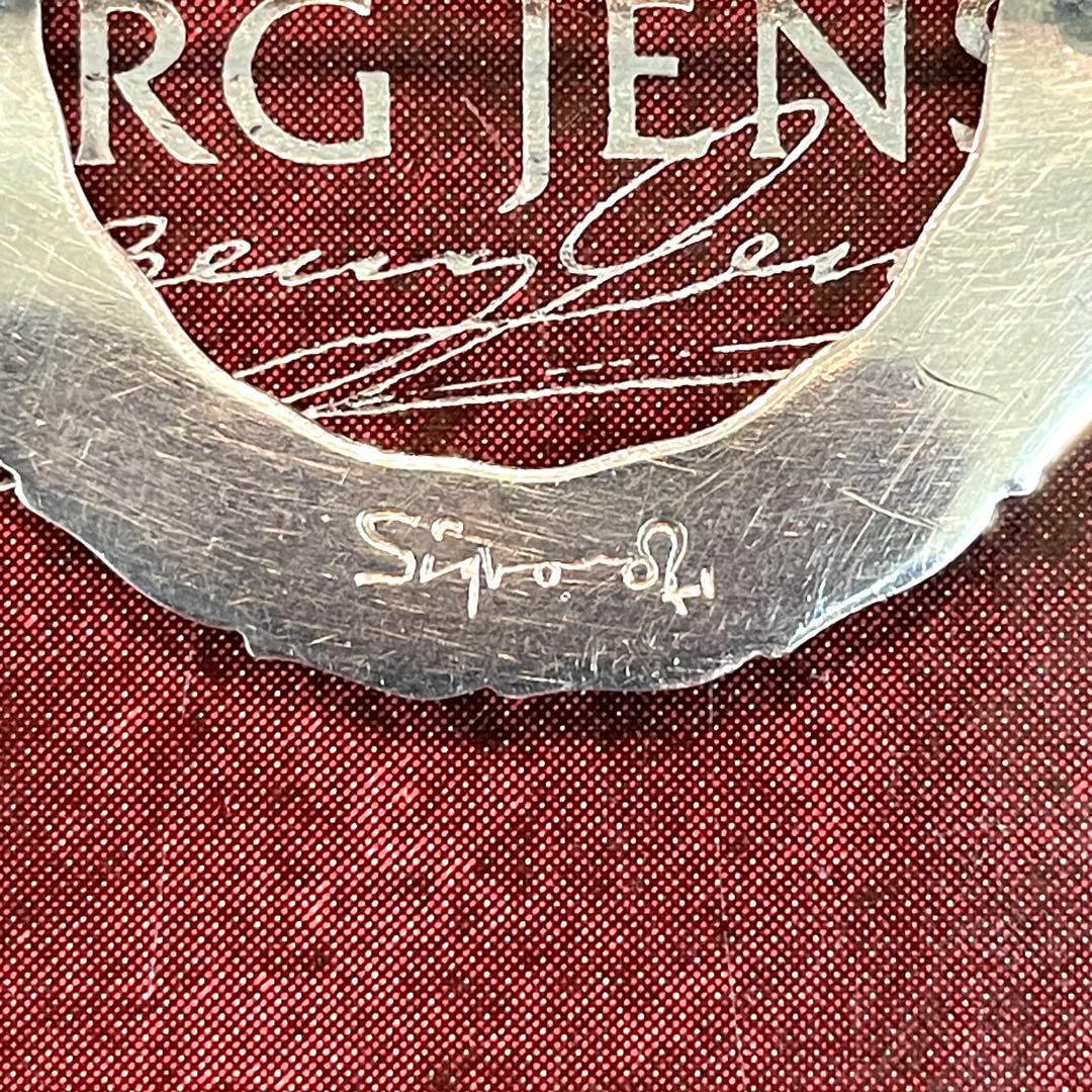 美品 ジョージジェンセン ブローチ 301 フラワー アンティーク 廃盤