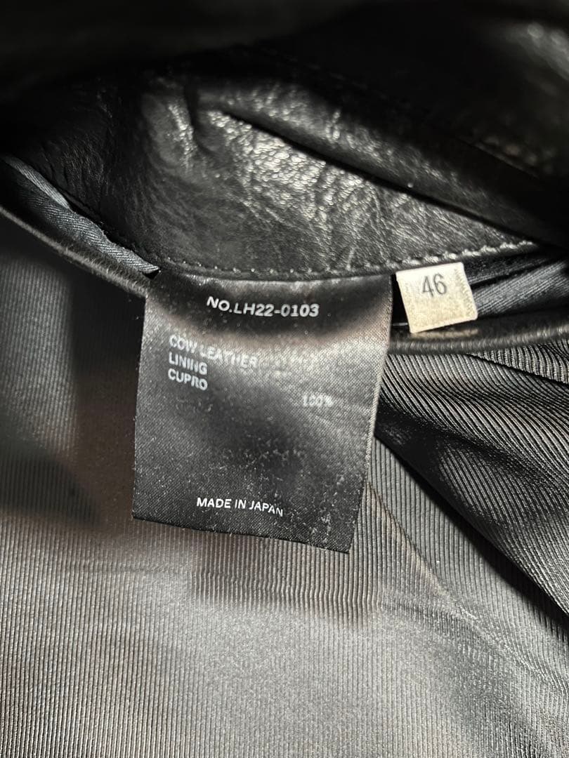 LITHUM HOMM シングル レザー ライダース