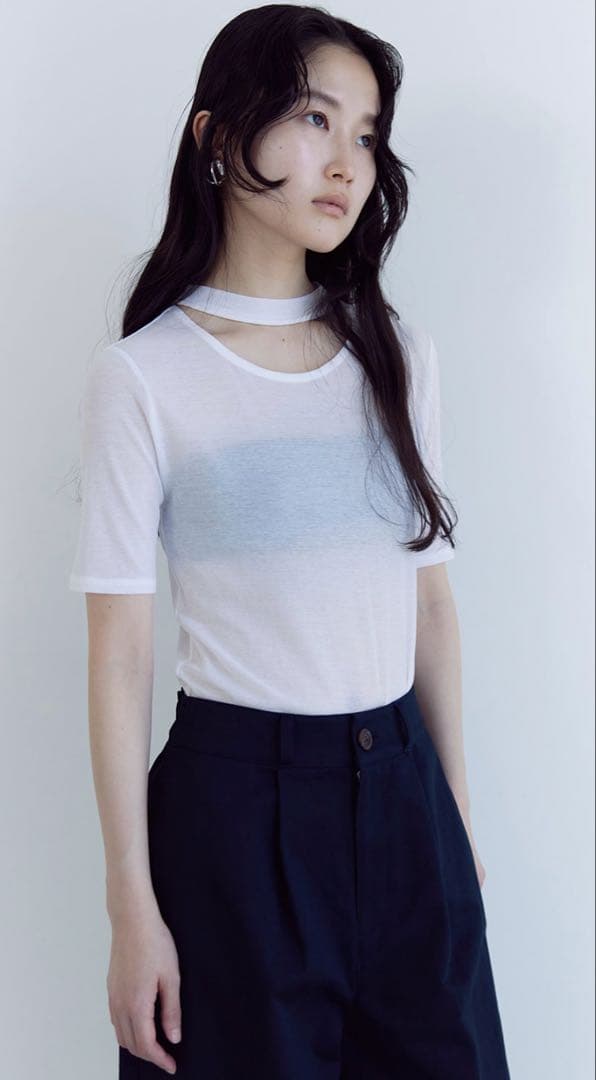 yu★ MEER.ワイドコクーンチノパンツ　ネイビー