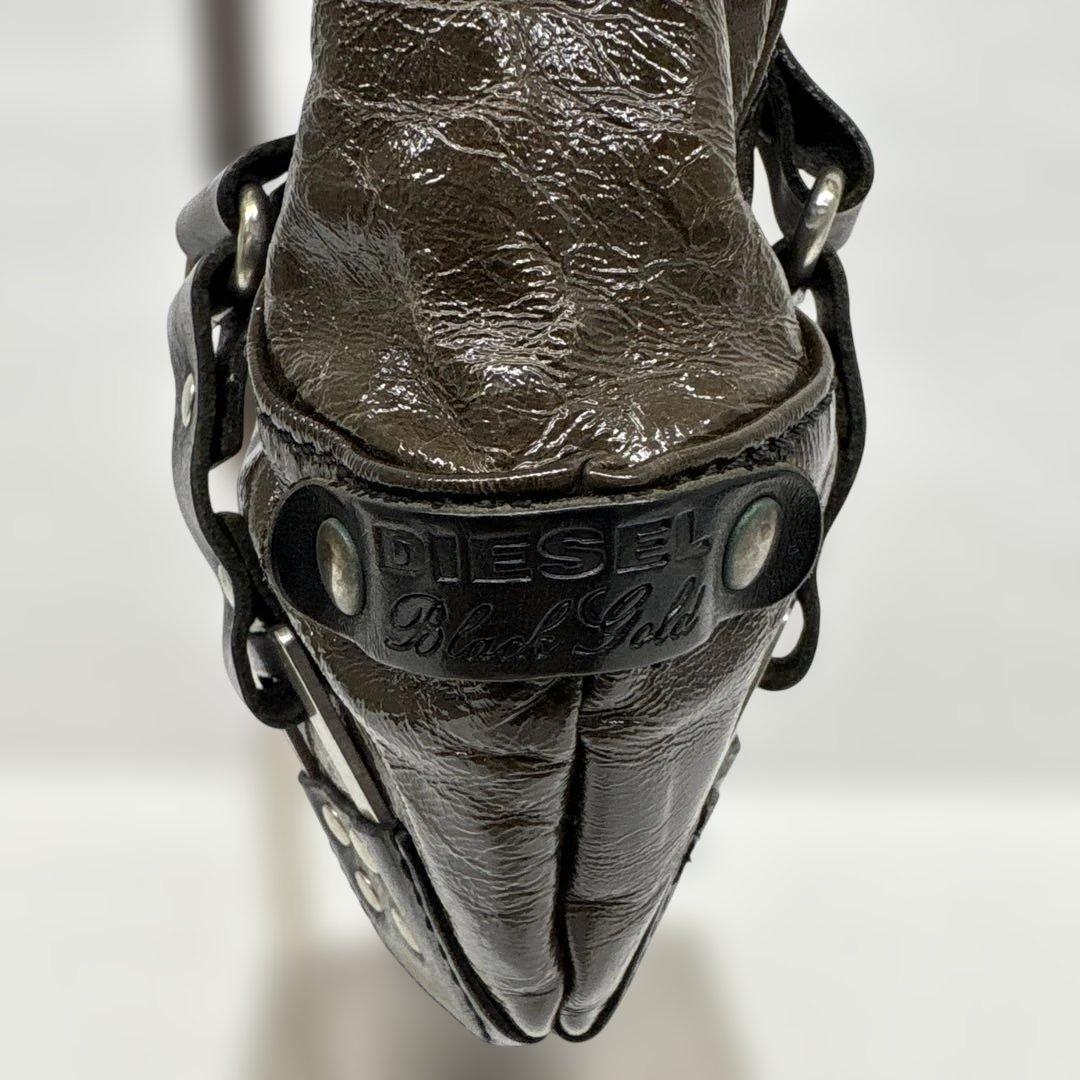 ✨美品✨DIESEL archive ディーゼル　ブラックゴールドバッグy2k⭐︎
