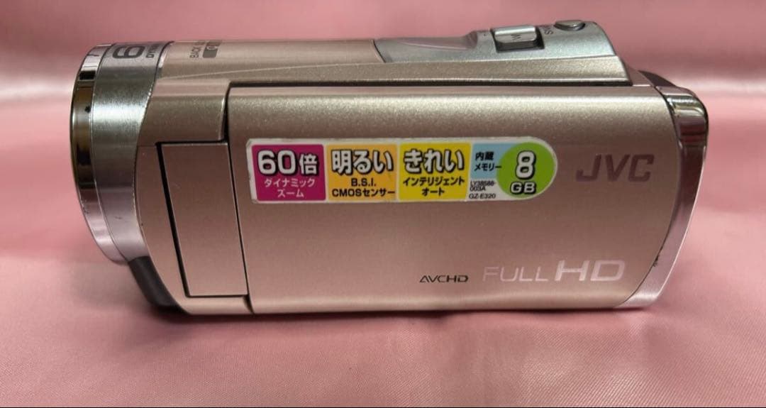 JVC ビデオカメラ GZ-E320-N 内蔵メモリー8GB ピンクゴールド