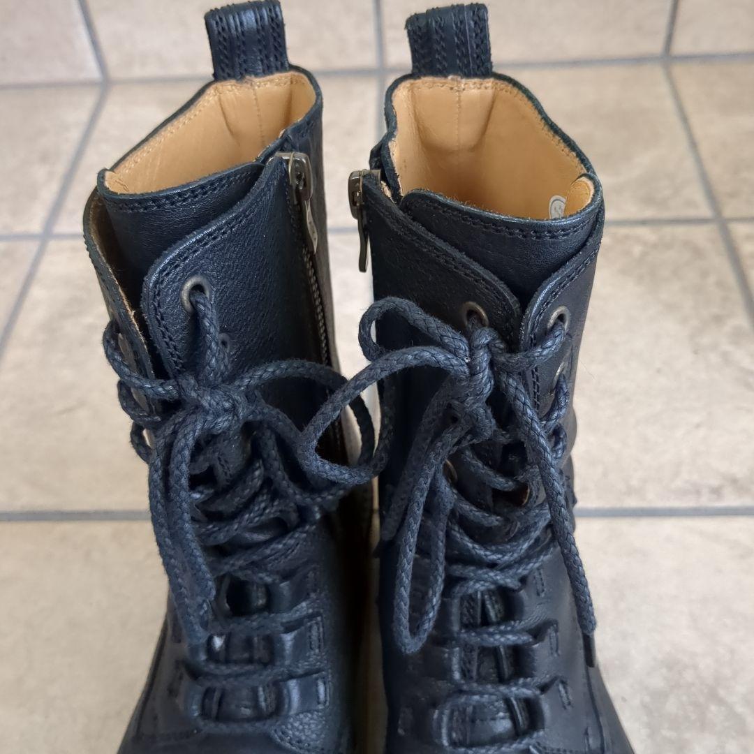 SAYA　レースアップブーツ　本革　黒　23cm　Viblamソール