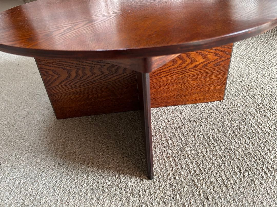 円形　木製60cmテーブル （丸） 新品未使用　ダークブラウン