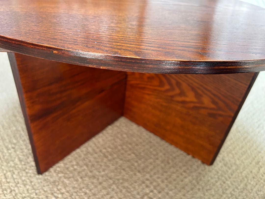 円形　木製60cmテーブル （丸） 新品未使用　ダークブラウン