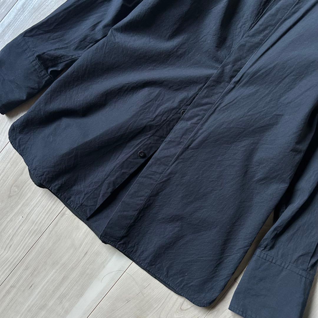 20ss＊Y’s PINK バックフラップ ブラック バンドカラーシャツ 2 黒