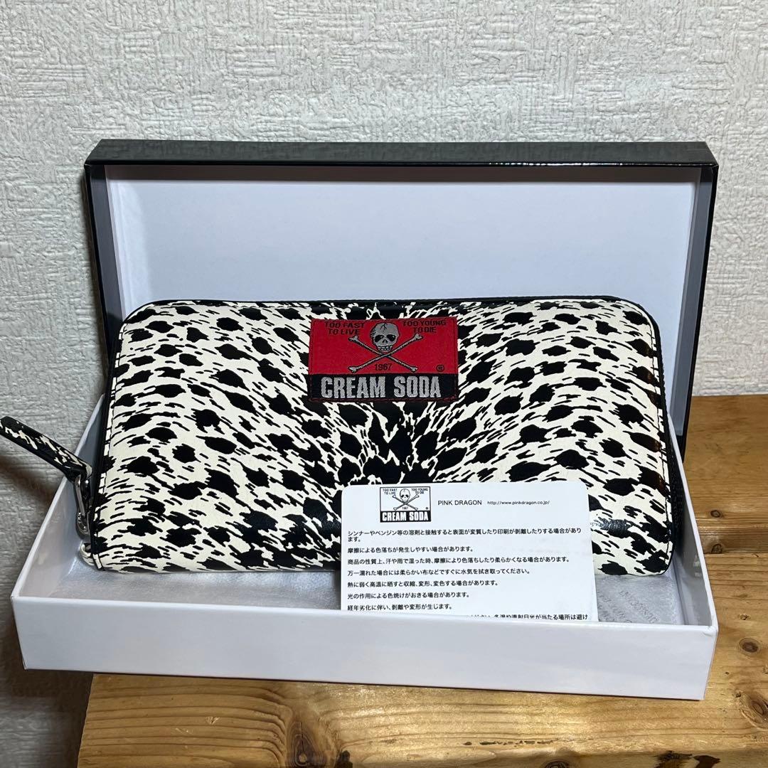 ピンクドラゴン　クリームソーダ　レオパード　長財布