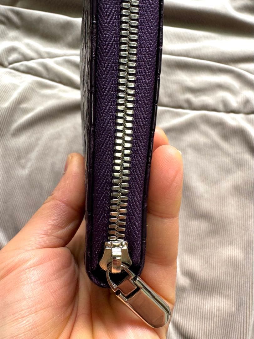 めちゃ贅沢！　クロコダイル　ポロサス　オーガナイザー　　パープルマット