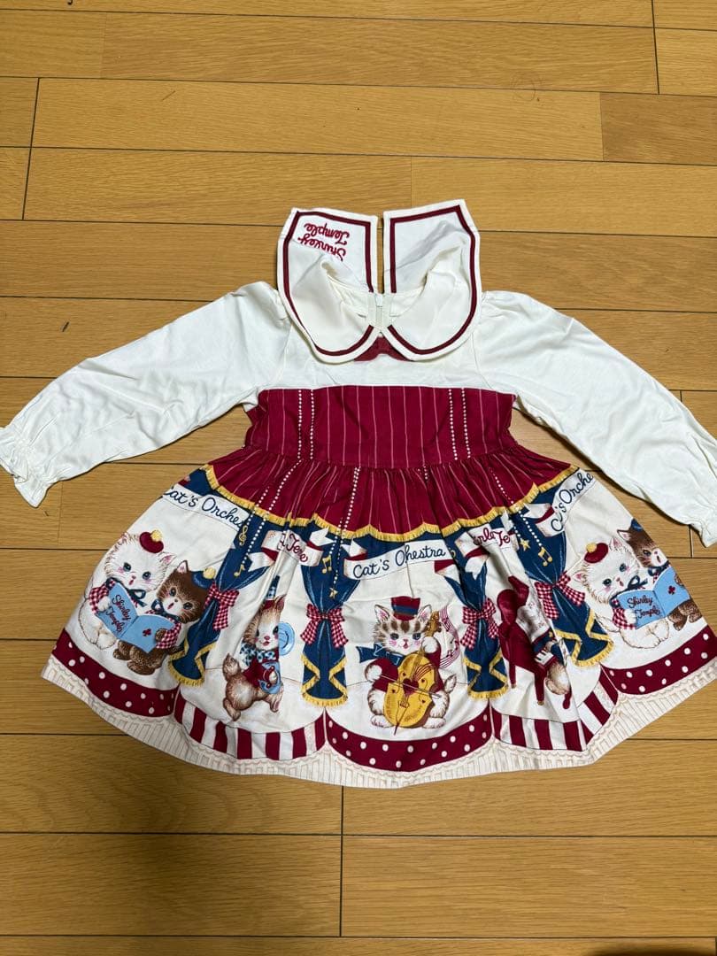 シャーリーテンプル キャットサーカスワンピースと麦わら帽子セット