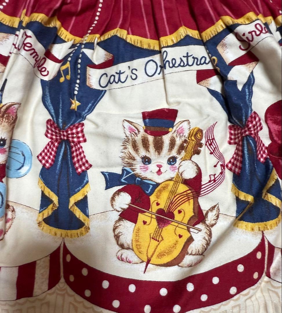 シャーリーテンプル キャットサーカスワンピースと麦わら帽子セット