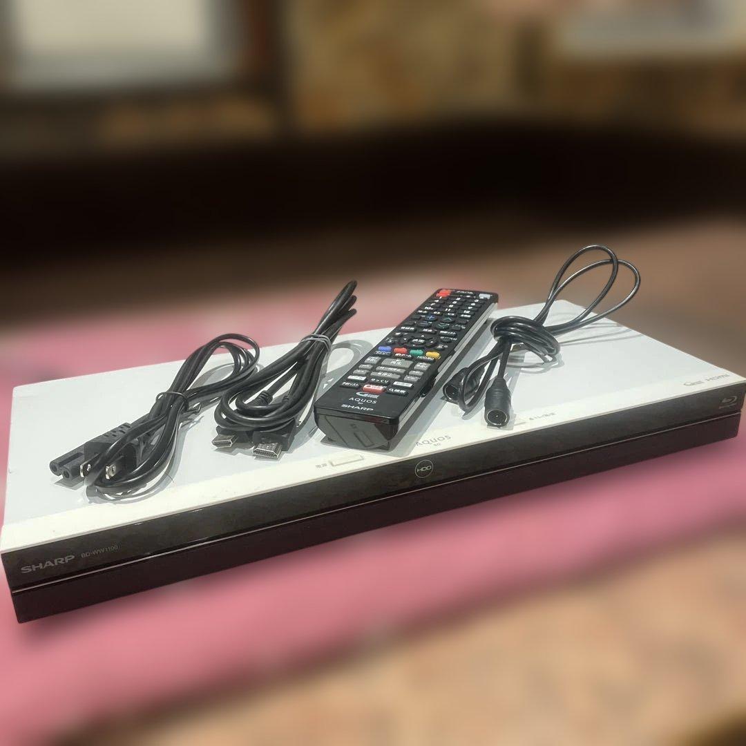 シャープBD−WW1100 12倍録2番組W録 1000GB 純正リモ付フル装備
