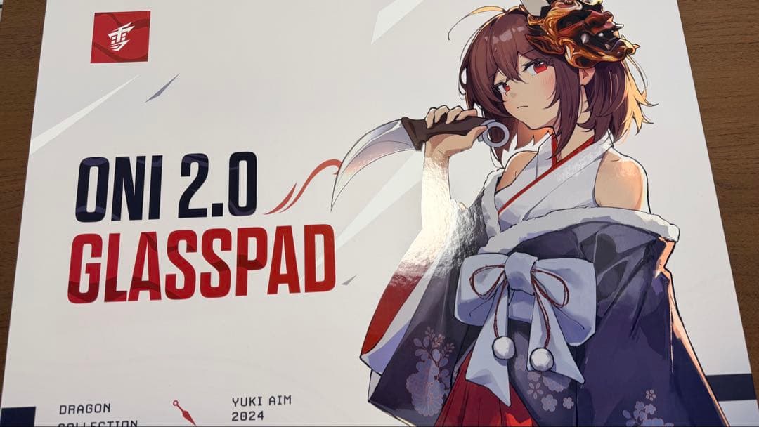 yuki aim oni 2.0 ガラスマウスパッド glasspad