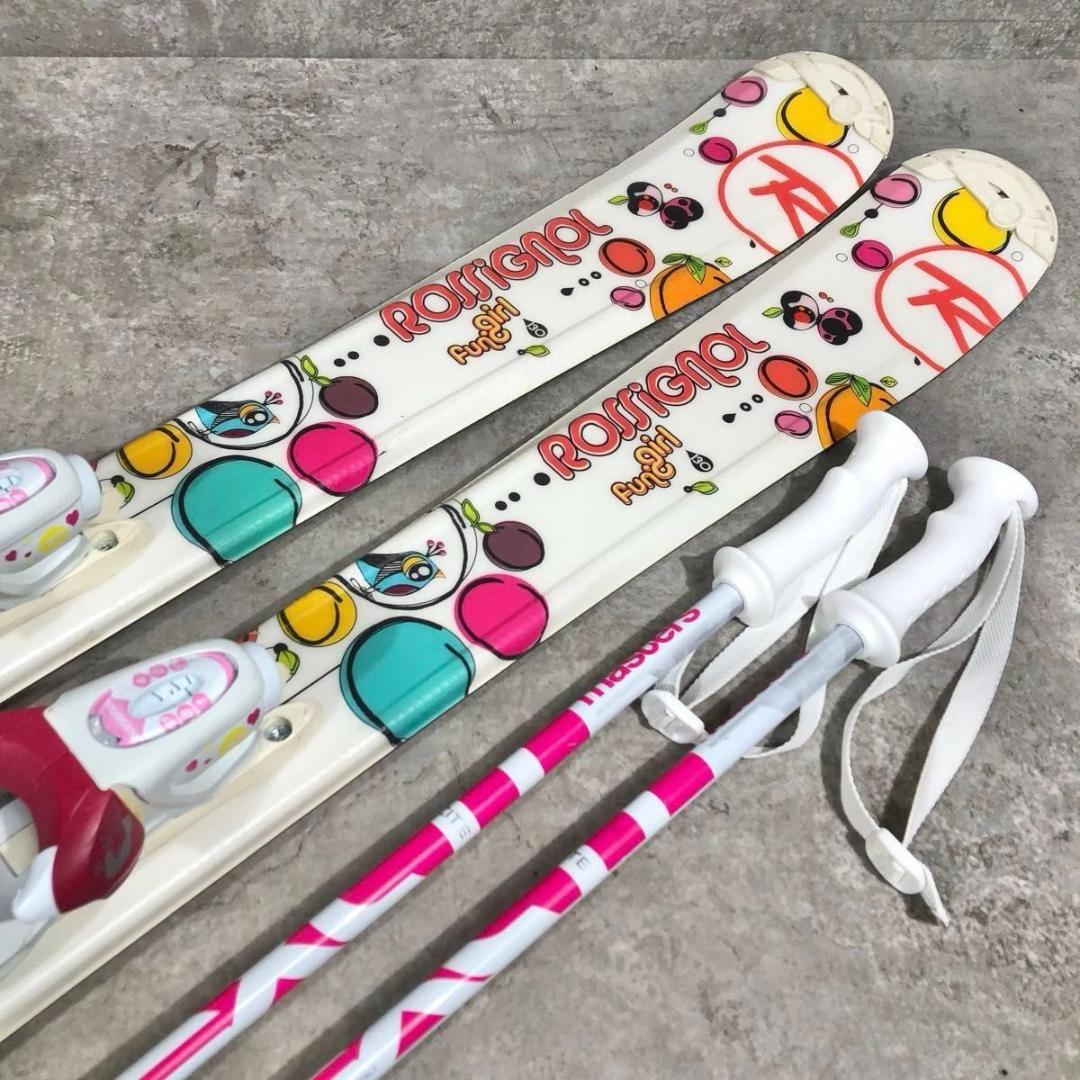 即乗り ROSSIGNOL ロシニョール Fun Girl 130 スキーセット