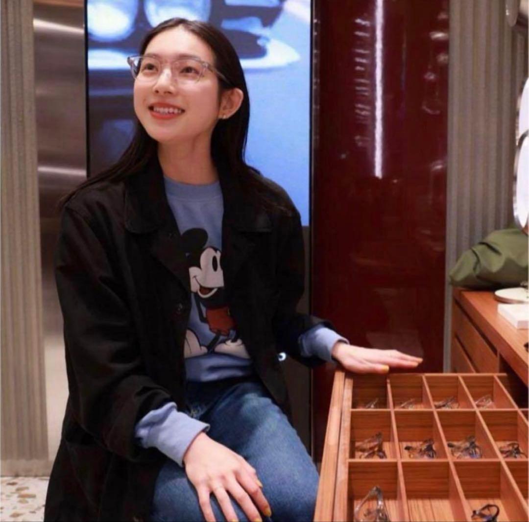 70s 80s Disney ディズニー 白足ミッキー スウェット M