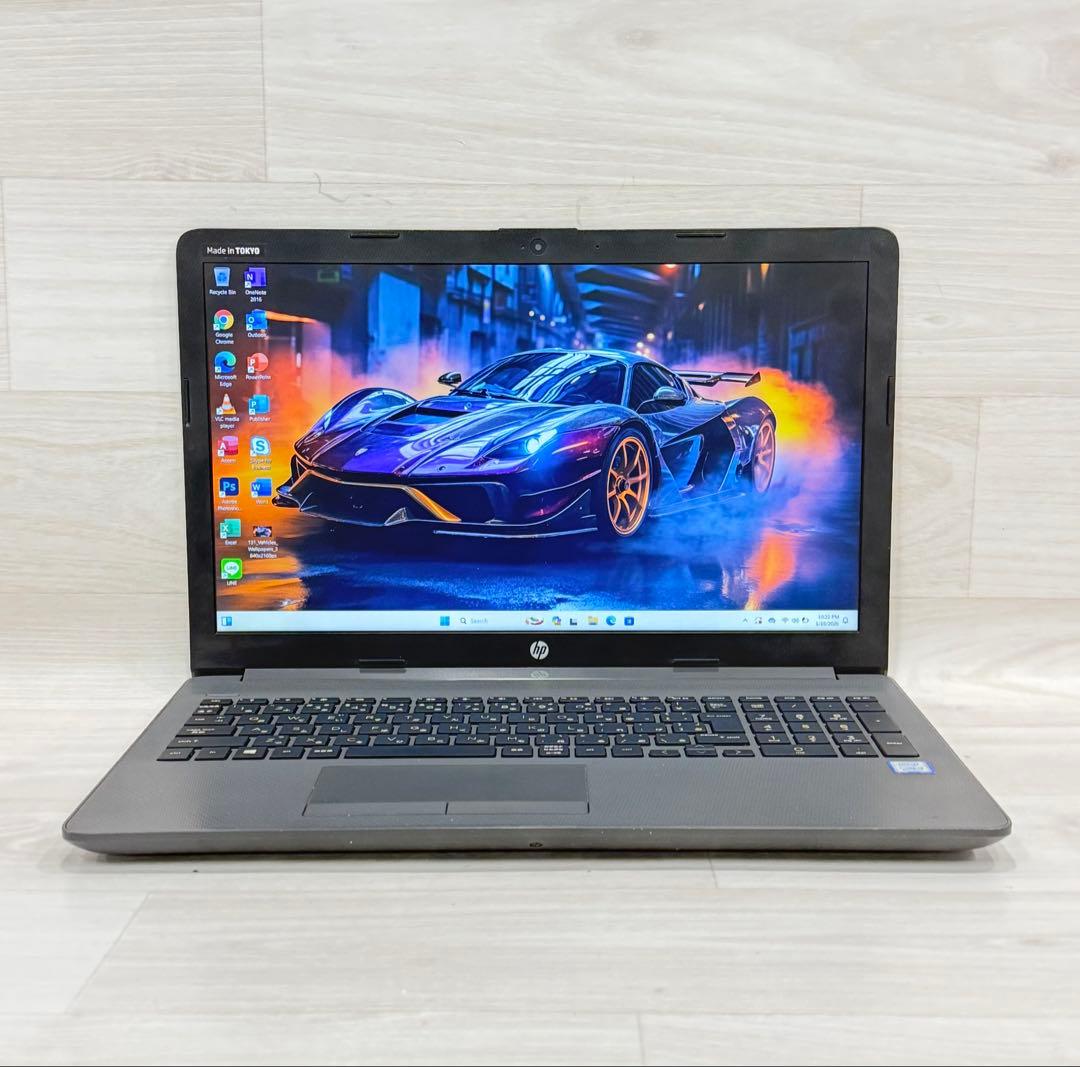 8 世代エイチピーHpノートパソコン/8GB/256GB+500GB/カメラあり