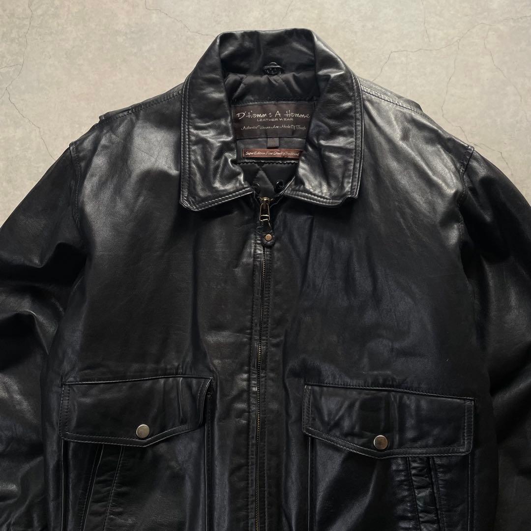 A-2 レザージャケット フライトジャケット 黒