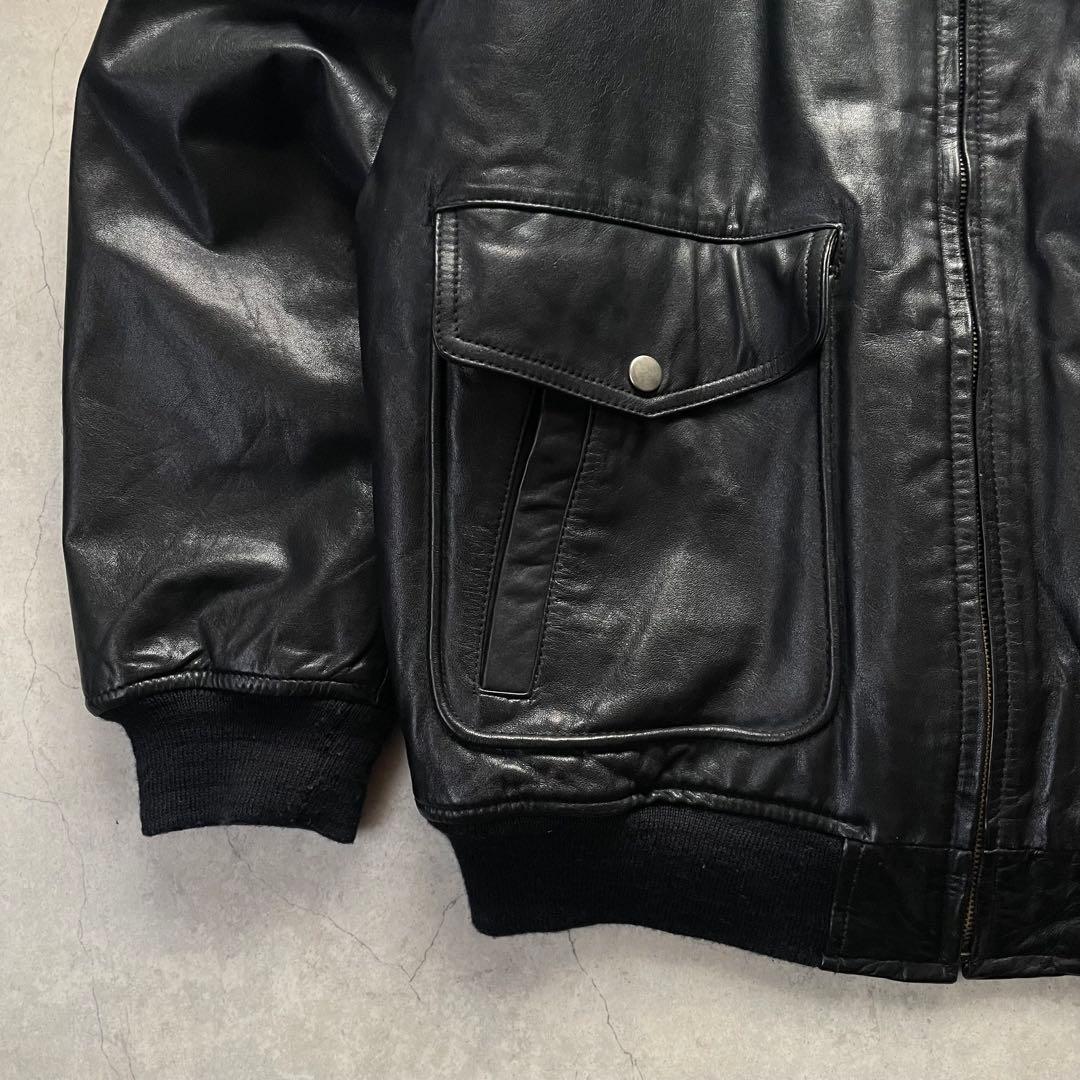 A-2 レザージャケット フライトジャケット 黒