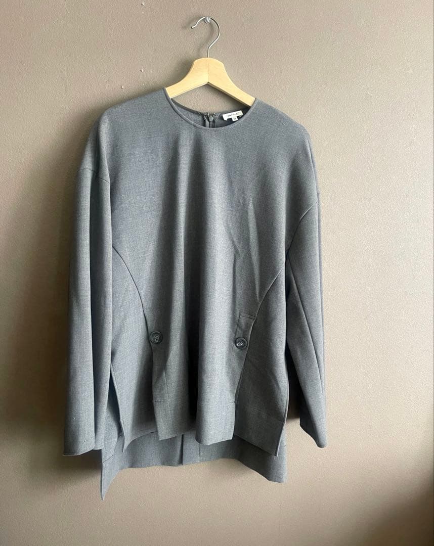 お値下げ☆ENFOLD ウォッシャブルスリットボタンプルオーバートップス