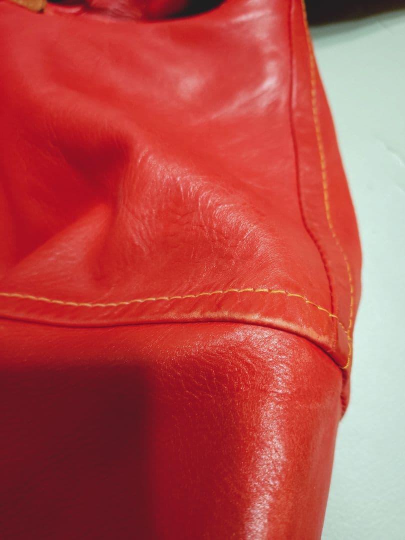 L＆KONDO ルコンド　マウンテンレザーパーカー　レッド