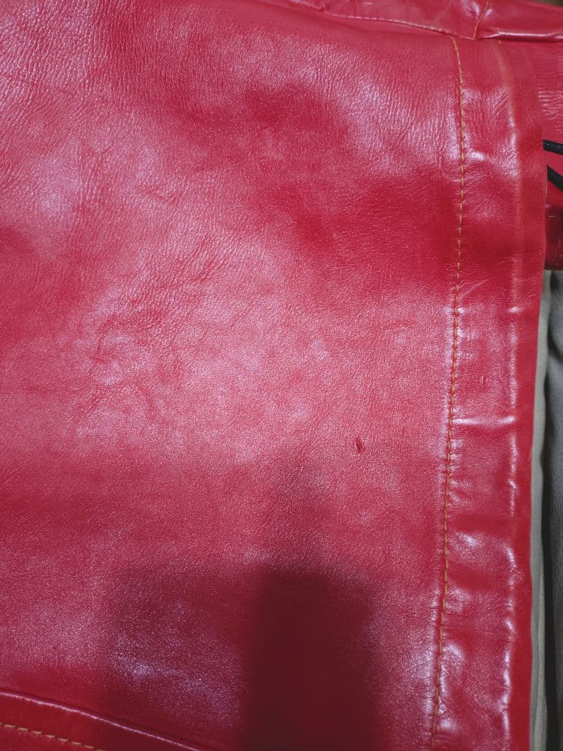 L＆KONDO ルコンド　マウンテンレザーパーカー　レッド