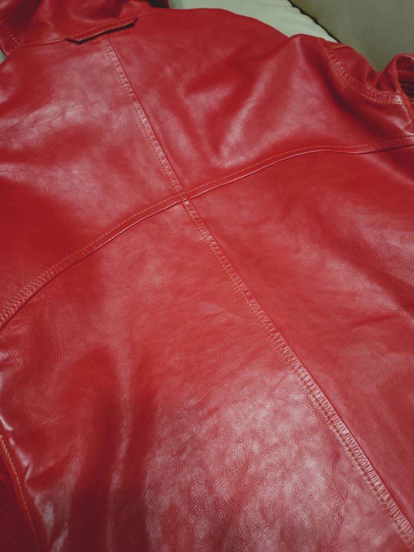 L＆KONDO ルコンド　マウンテンレザーパーカー　レッド