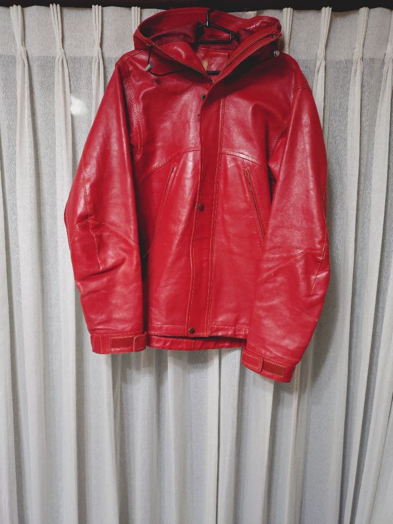 L＆KONDO ルコンド　マウンテンレザーパーカー　レッド