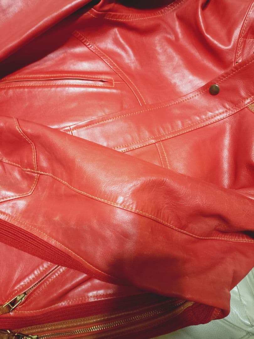 L＆KONDO ルコンド　マウンテンレザーパーカー　レッド