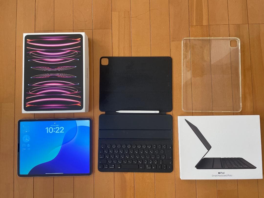 4点 iPad Pro 12.9 第6世代＋純正キーボード＋純正ペン＋カバー