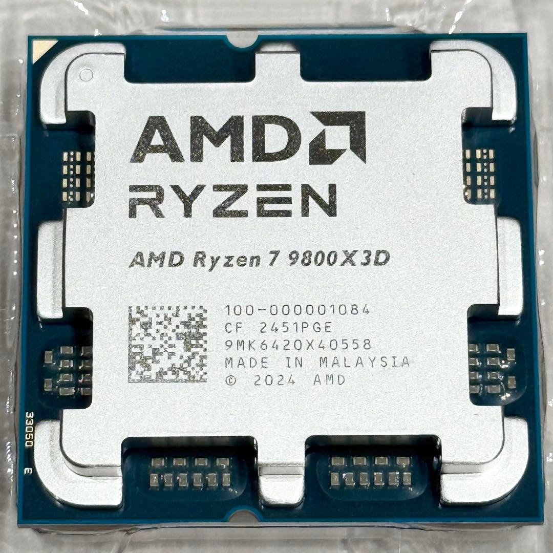 【新品未使用】Ryzen7 9800X3D バルク品 CPU ゲーミングPC