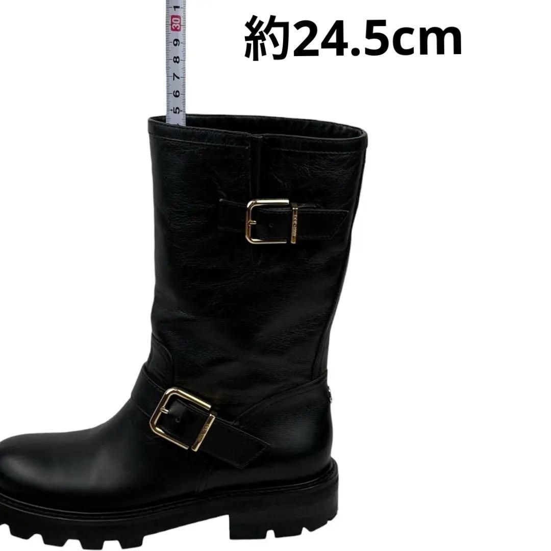 【美品】ジミーチュウ BIKER II　ブーツ　黒　ブラック　23cm 36
