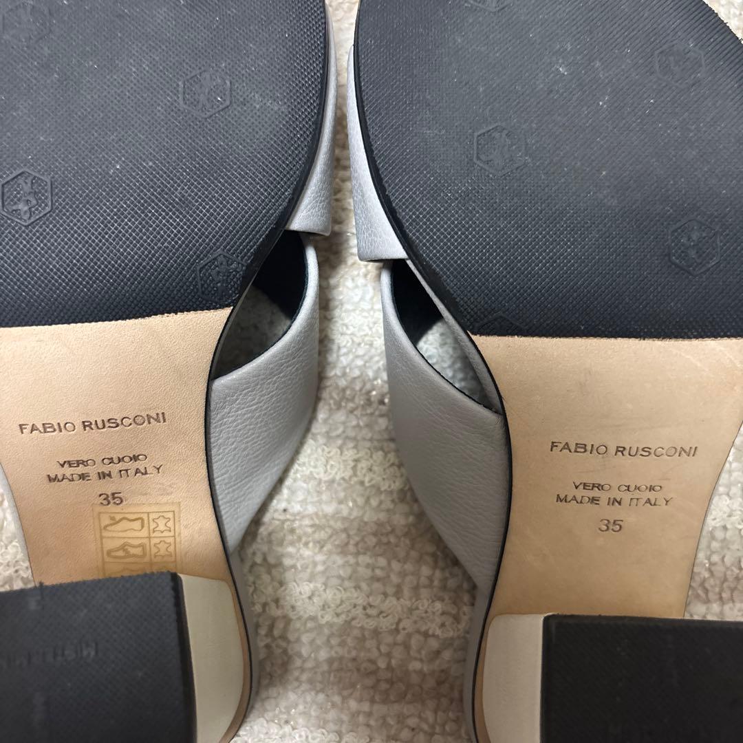 FABIO RUSCONI グレー ミュール 35