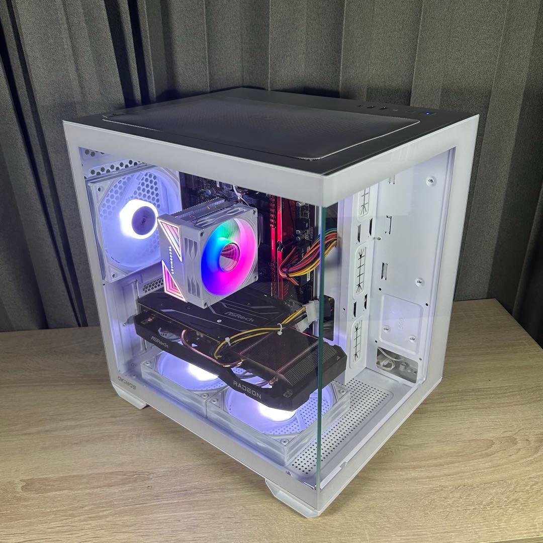 高性能 白 ゲーミングPC RX6600 Windows11 FPSゲーム快適