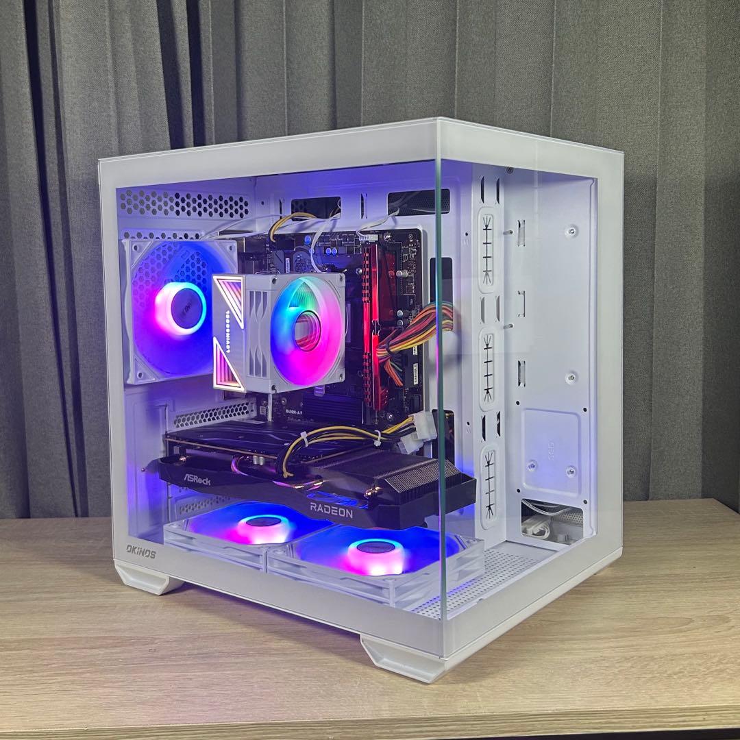 高性能 白 ゲーミングPC RX6600 Windows11 FPSゲーム快適