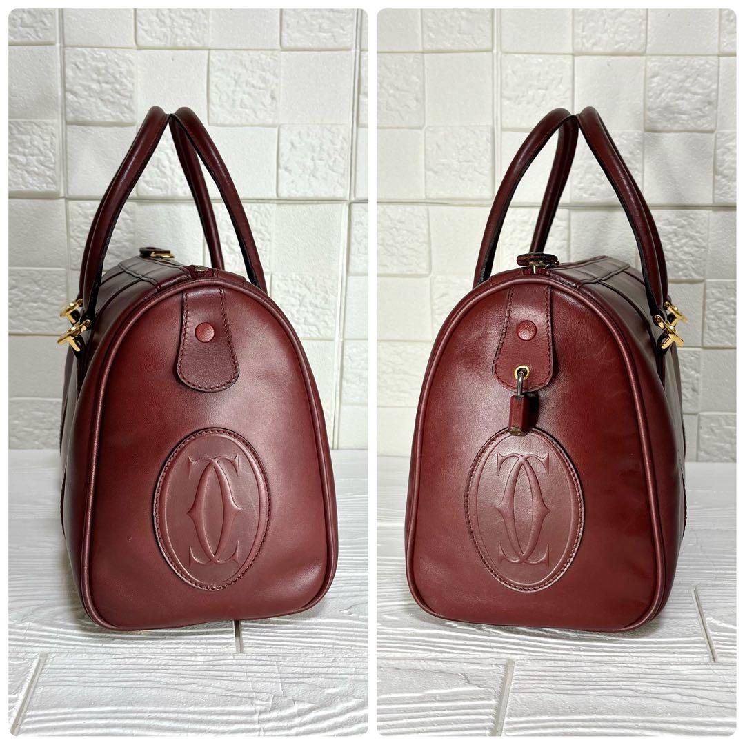 ✨上美品✨☘️Cartier☘️✨ボストンバッグ✨マストライン✨ボルドー✨