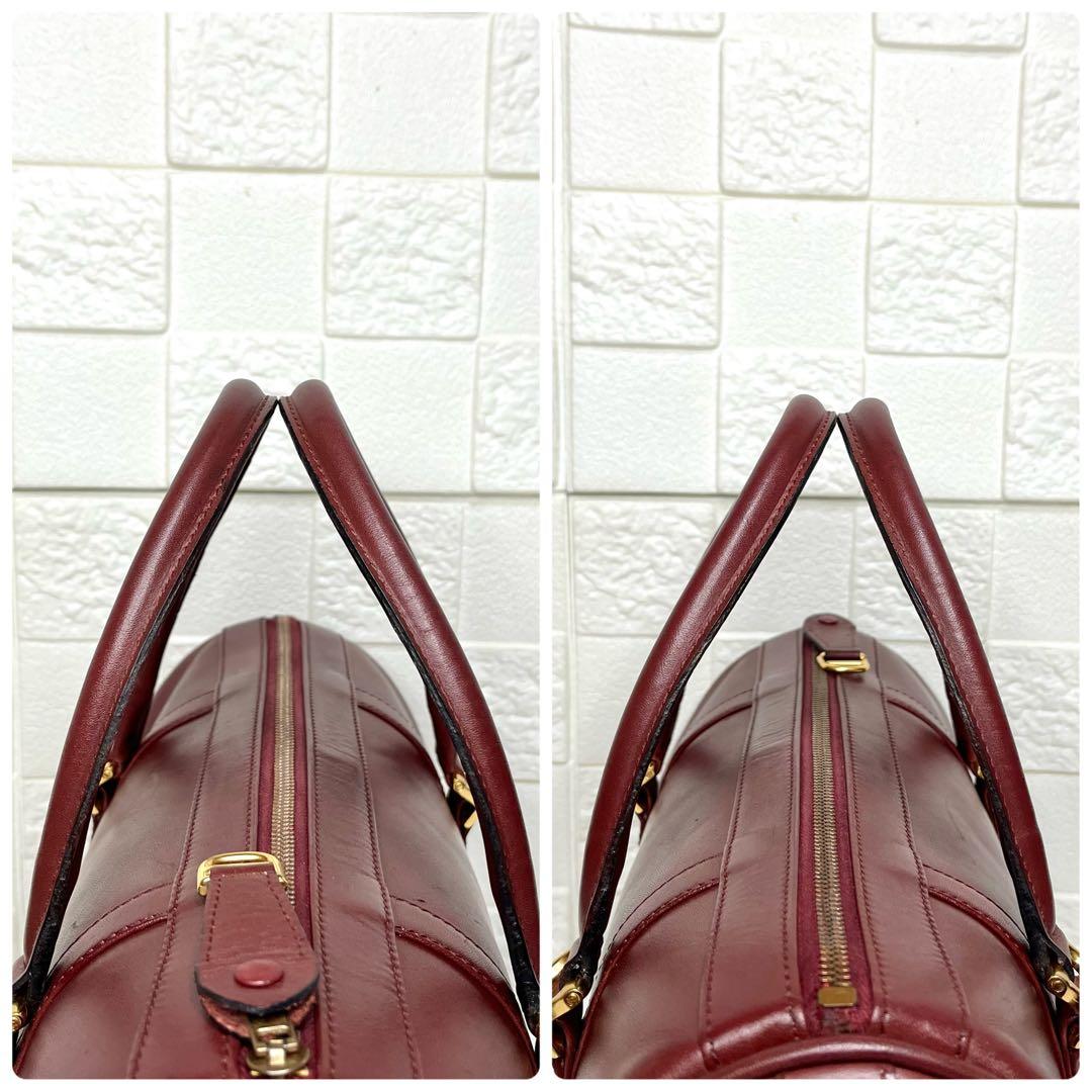 ✨上美品✨☘️Cartier☘️✨ボストンバッグ✨マストライン✨ボルドー✨