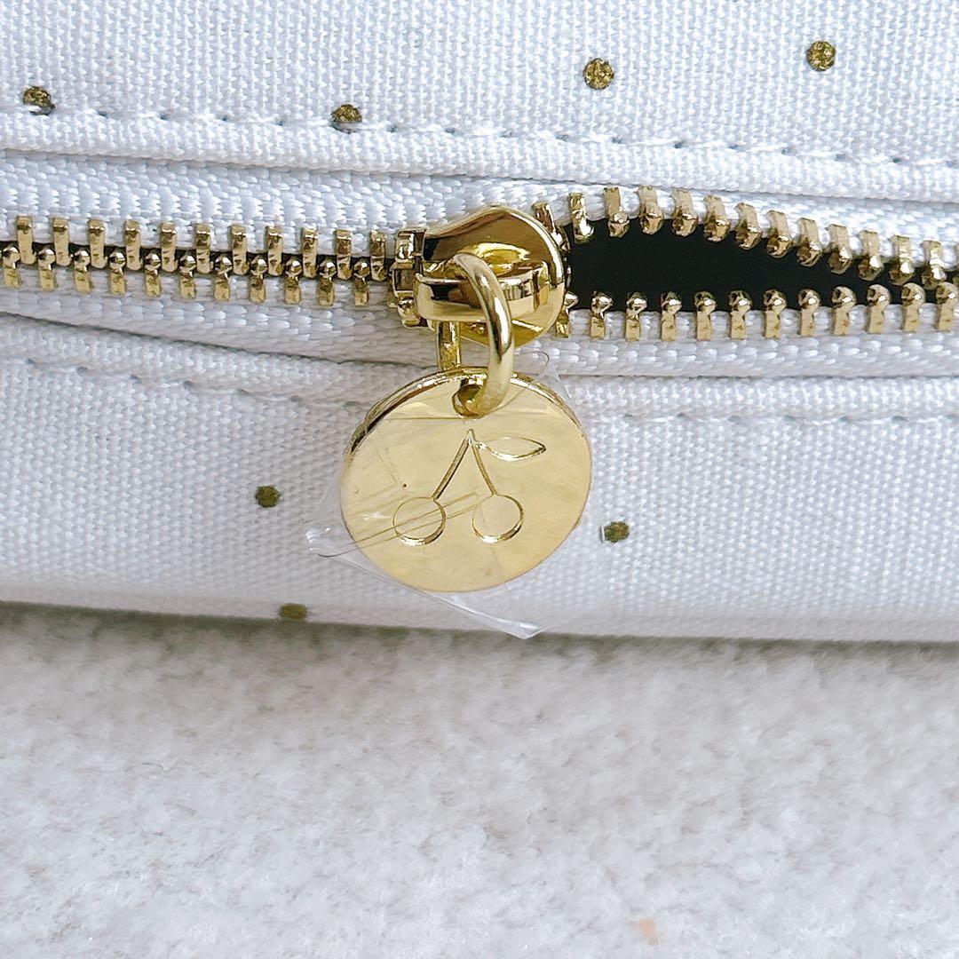 【タグ付き未使用】ボンポワン バニティポーチ バリース(M)ゴールド