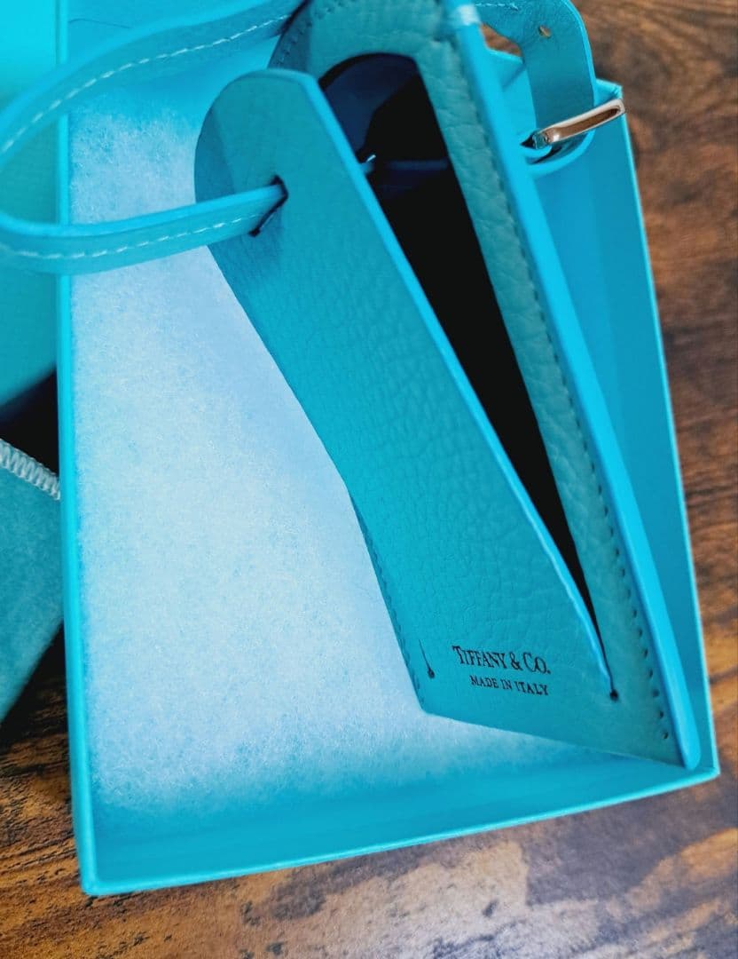 専用 ティファニー ブルー アース レザー ネームタグ ラゲージタグ