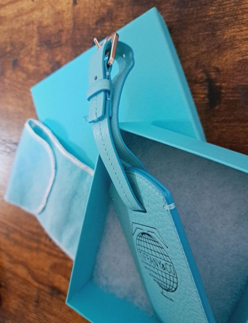 専用 ティファニー ブルー アース レザー ネームタグ ラゲージタグ